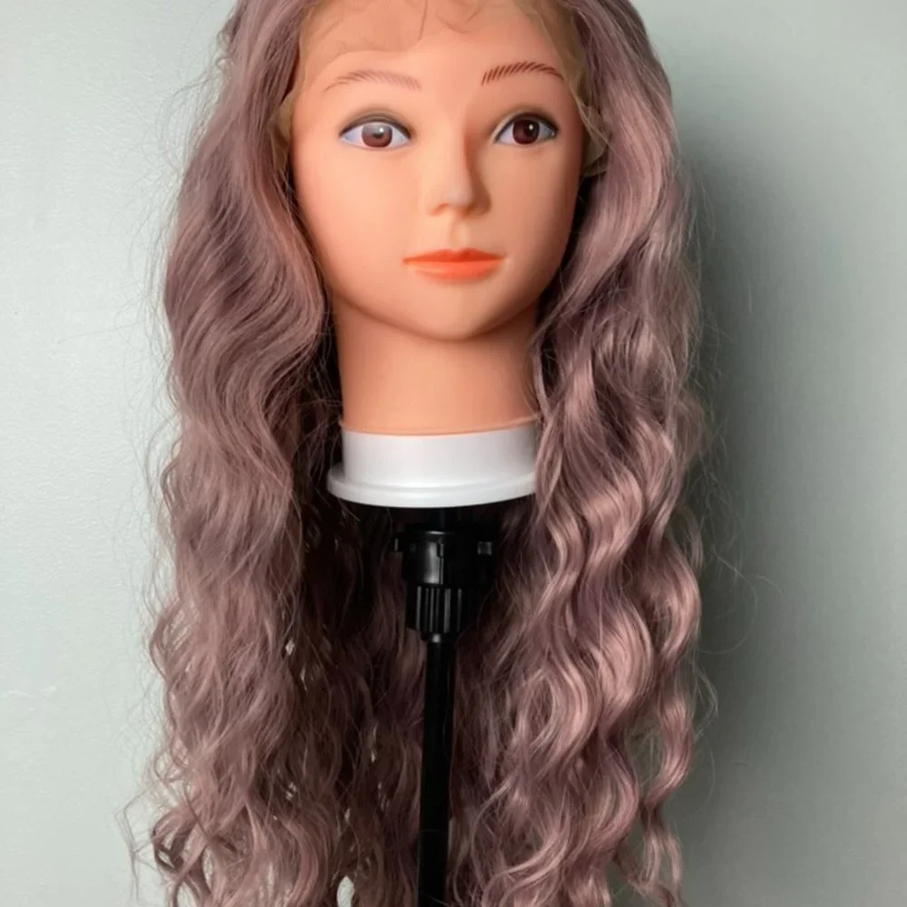 Pink Kinky Curly Lace Front Wig